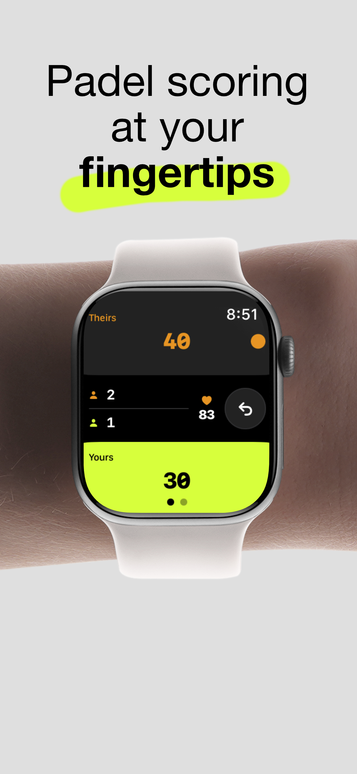 ScoreDog scorekeeping on Apple Watch
